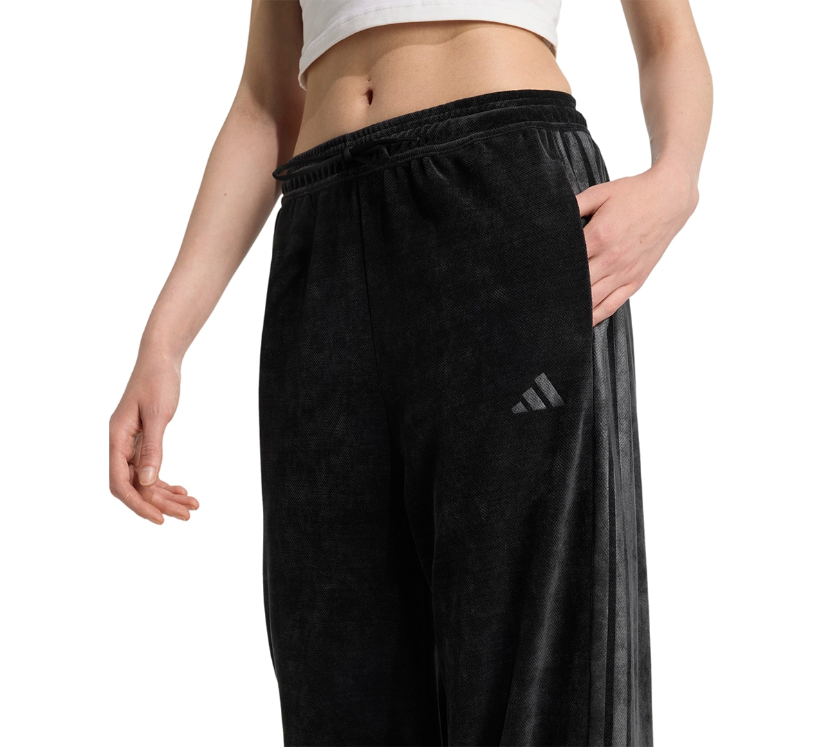 Adidas Originals Women's House Of Tiro Open-hem Pants In Black