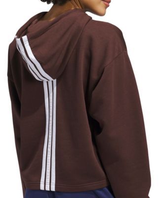 Women's Fleece 3-Stripes Loose-Fit Hoodie