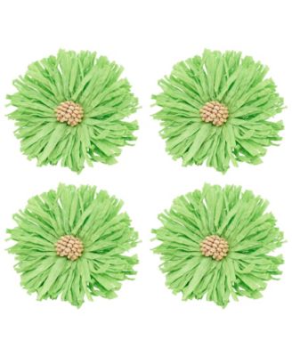 Raffia Charm Napkin Ring, Set of 4