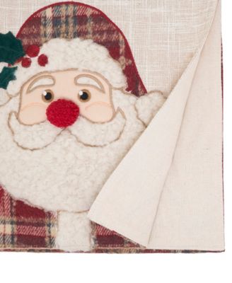 Plaid Santa Table Runner, 13" x 72"