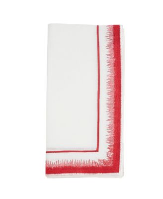 Elegant Embroidery Detail Napkin, Set of 4