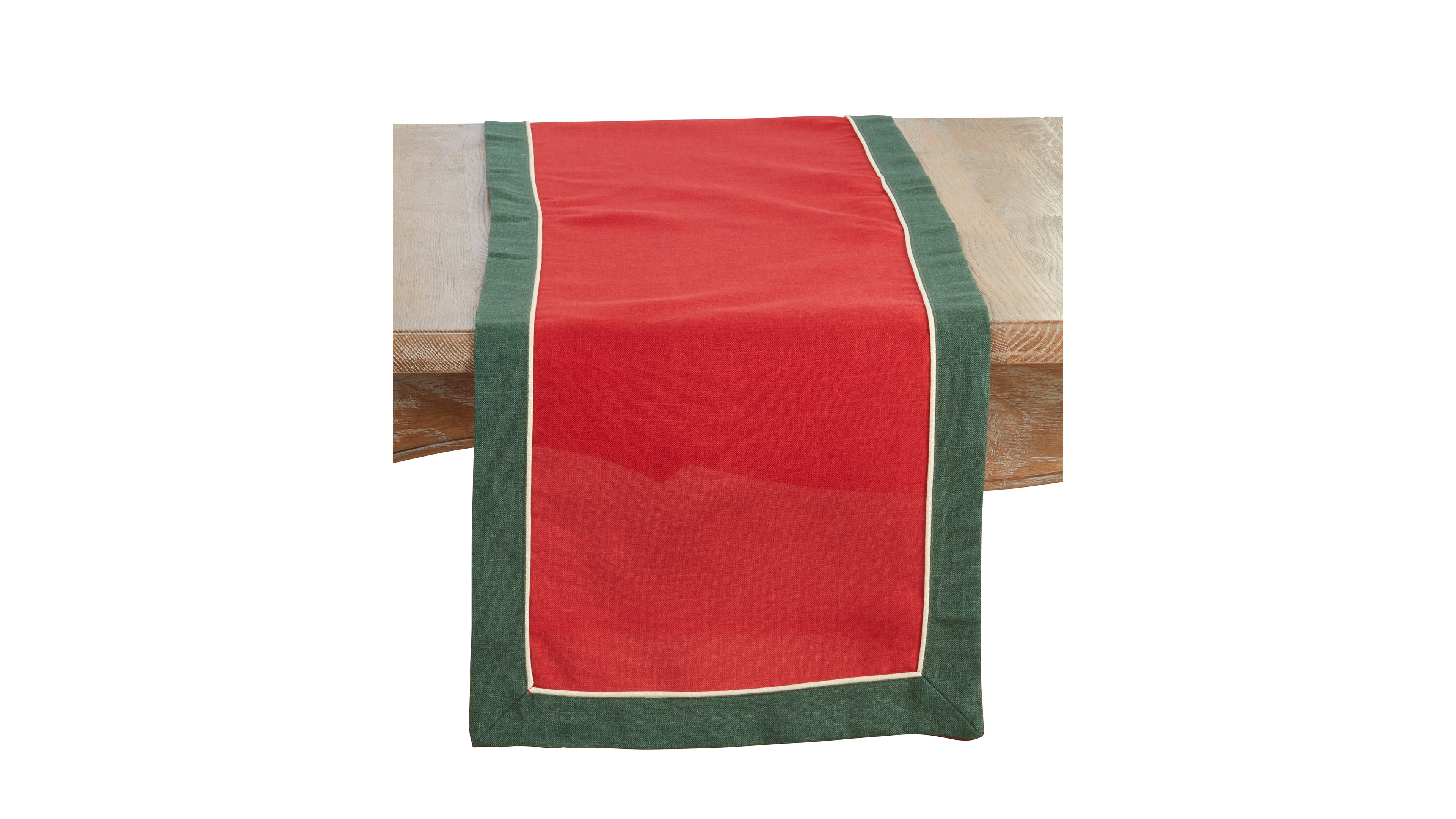 Saro Lifestyle Banded Border Table Runner, 16" x 72"