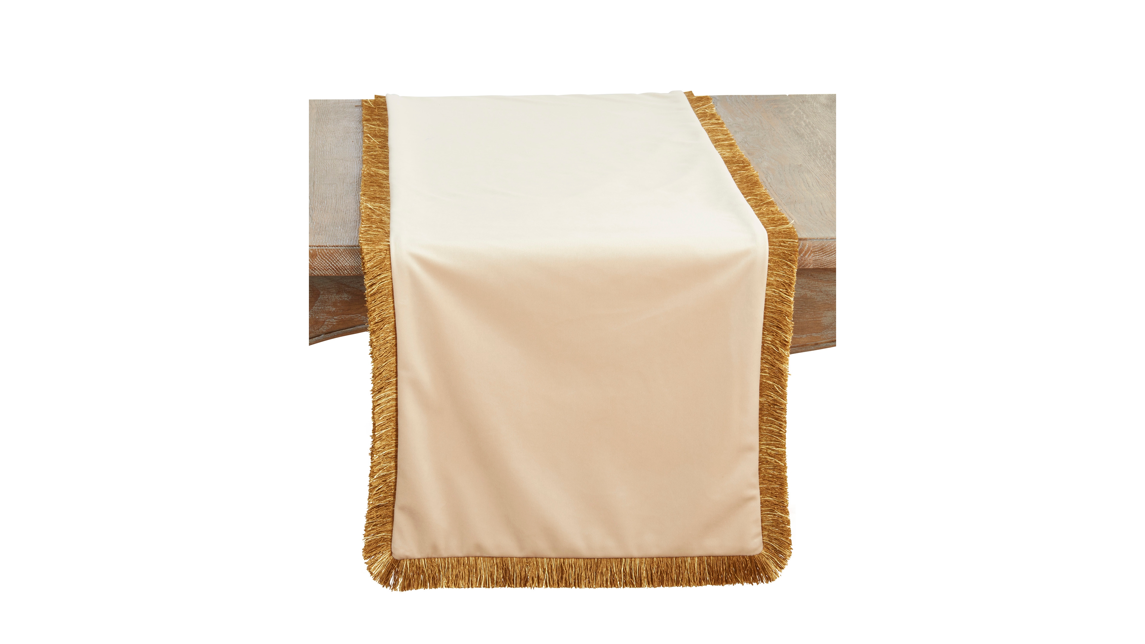 Saro Lifestyle Velvet Fringe Table Runner, 16" x 72"