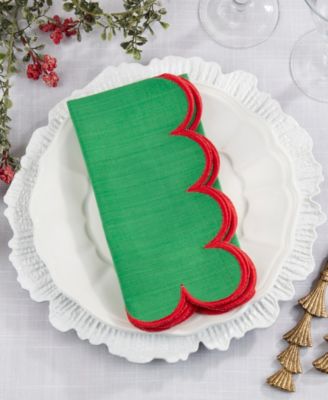 Sweet Edge Scalloped Napkin, Set of 4