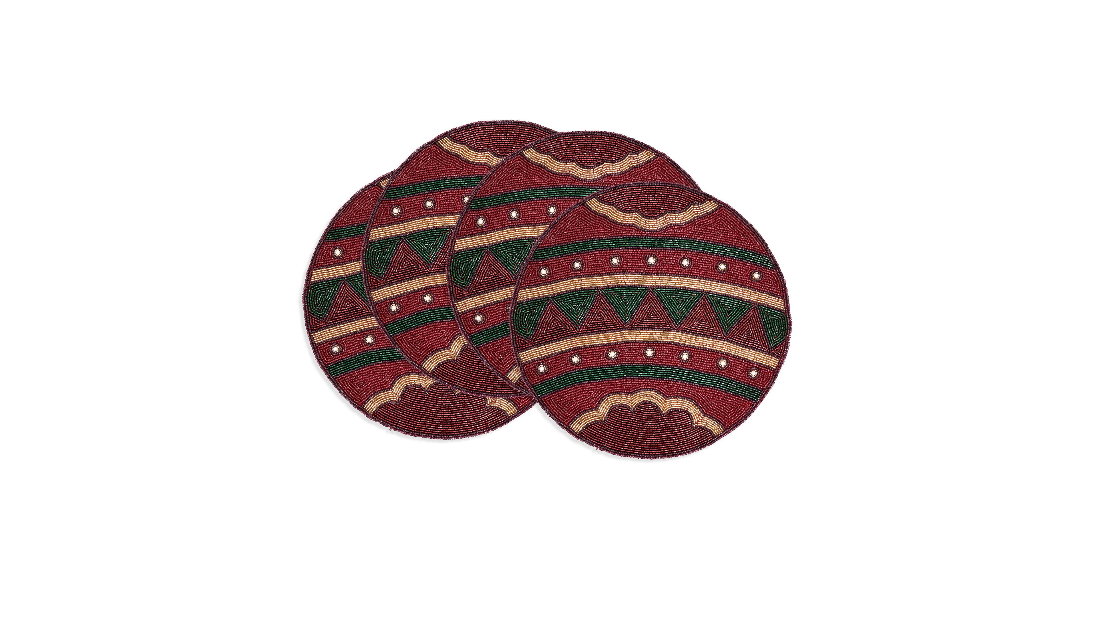 Saro Lifestyle Beaded Ornament Placemat