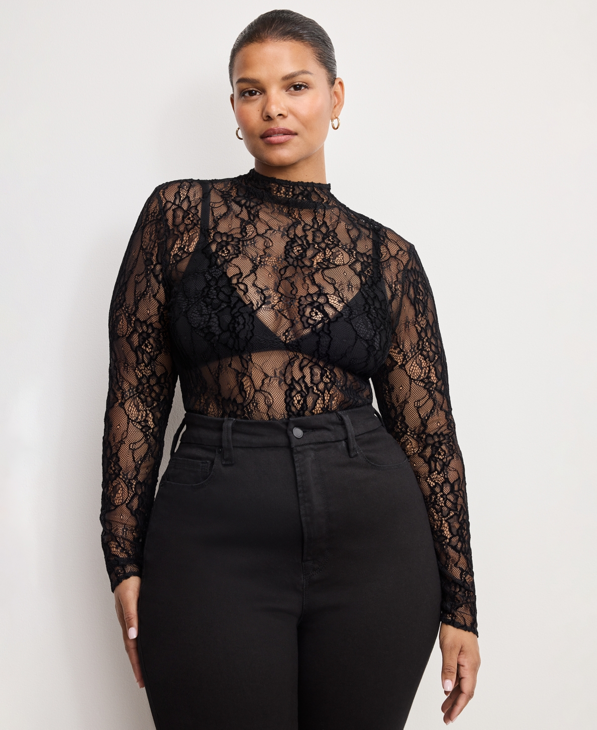 Good American Women's Mock Neck Bodysuit