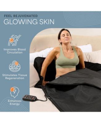 RejuvaWrap Infrared Sauna Blanket – Portable Far Infrared Home Sauna for Detox, Muscle Recovery & Relaxation with Adjustable Heat Settings