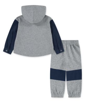 Baby Boys' Hooded Shacket and Jogger Pants, 2-Piece Set