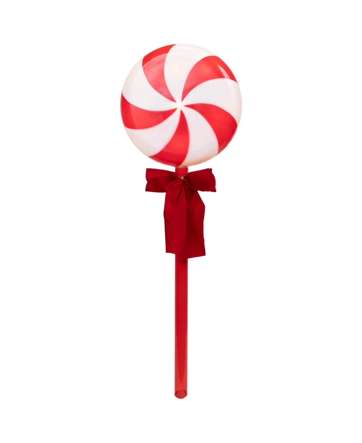 Northlight Lighted Peppermint Candy Christmas Outdoor Pathway Markers, Set Of 3 In Red