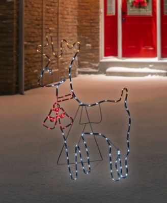 36" Lighted Standing Reindeer Silhouette Outdoor Christmas D&eacute;cor