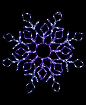 23" Lighted Snowflake Window Silhouette Christmas Decoration