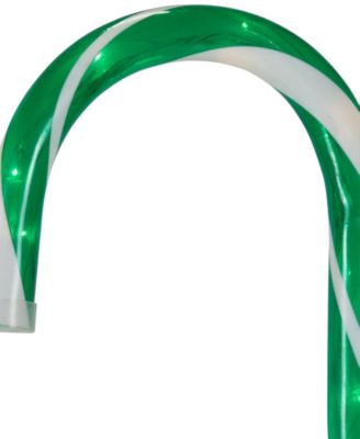 Lighted Outdoor Christmas Candy Cane Pathway Markers, Set of 6