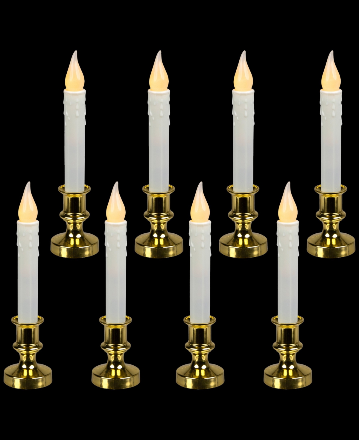 Northlight Led Flickering Window Candles, Set Of 8 In Gray