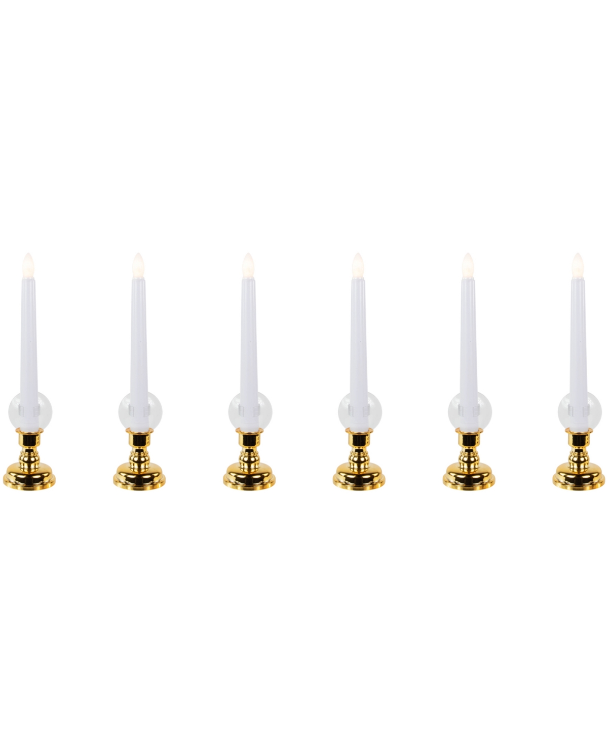 Northlight Single Light Window Candles With Remote And Timer, Set Of 6 In White