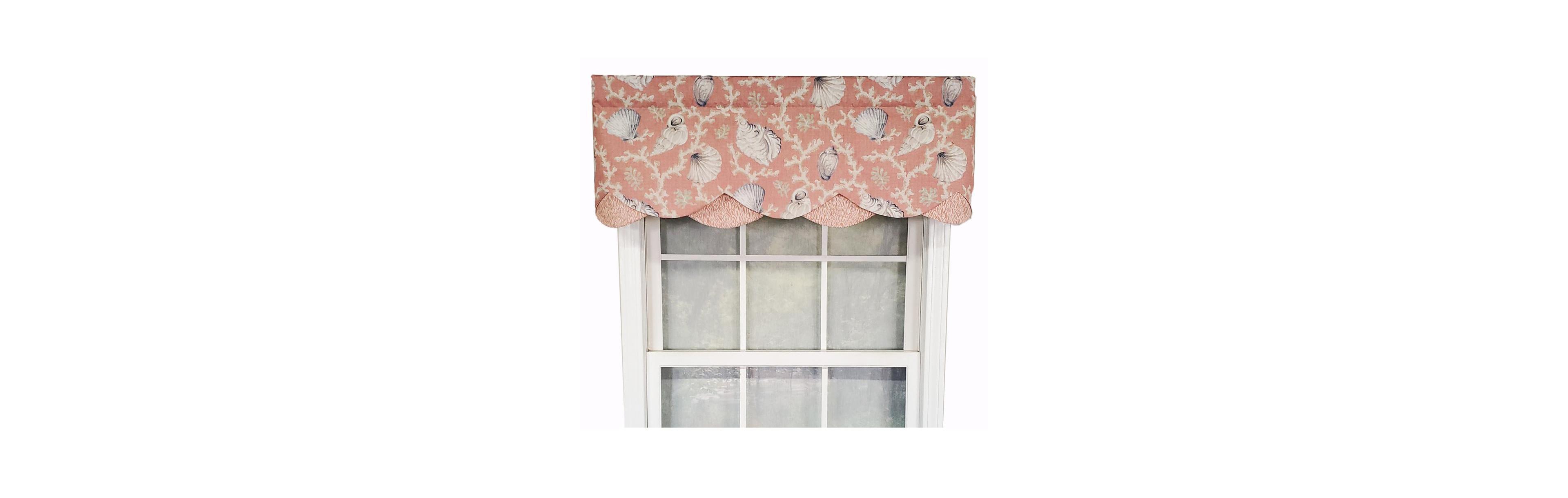 Rlf Home Luxurious Modern Design Classic Windamar Petticoat Style Window Valance 50" x 15"