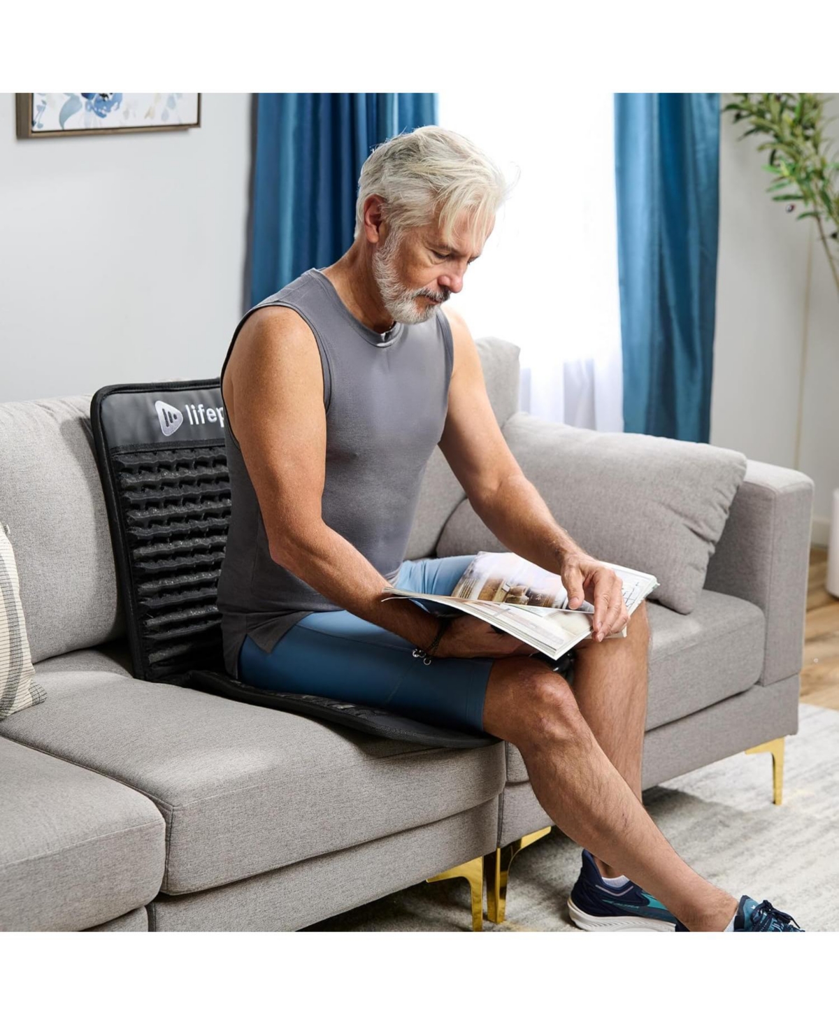 LifePro Portable Far Infrared Heating Mat – Infrared Heat Pad for Back Pain Relief, Improved Mood, Energy & Recovery