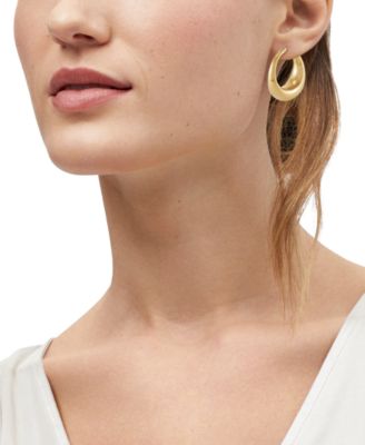 Electroform Hoop Earrings in 18k Yellow Gold