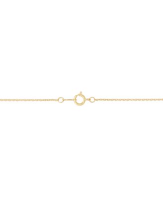 Polished Cross Pendant Necklace in 10k Yellow Gold
