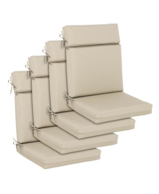 4Pcs Outdoor High Back Dining Chair Cushion Set - 21'' × 44''