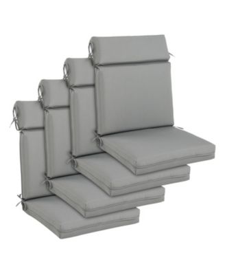4Pcs Outdoor High Back Dining Chair Cushion Set - 21'' × 44''