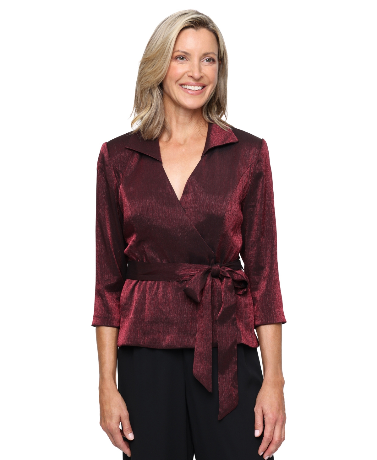 Alex Evenings Petite V-Neck Top