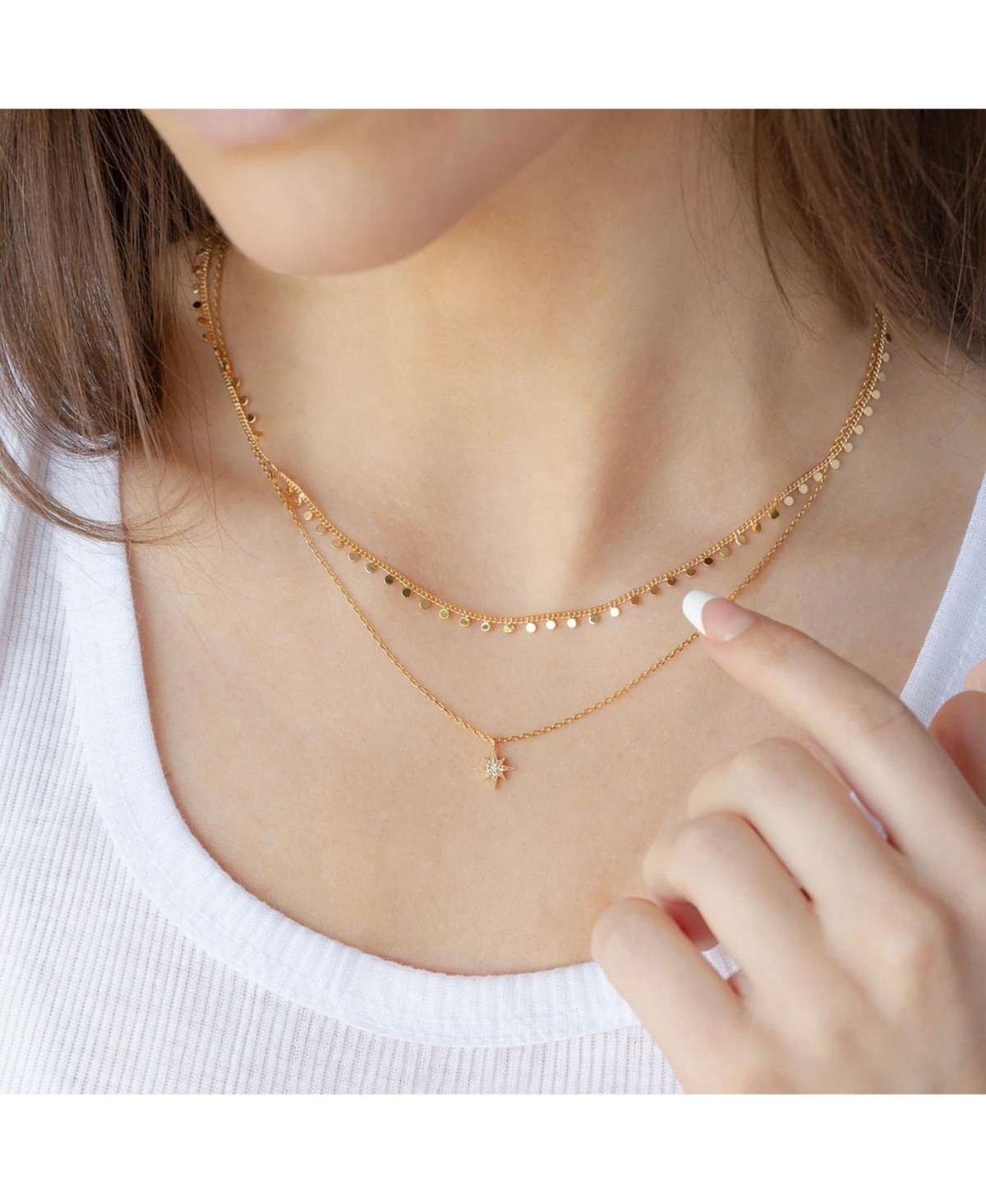 Star Pendant Two Layered Necklace – Celestial Charm, Perfect Summer Gift