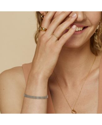 Sterling Silver Mash Chain Adjustable Bracelet