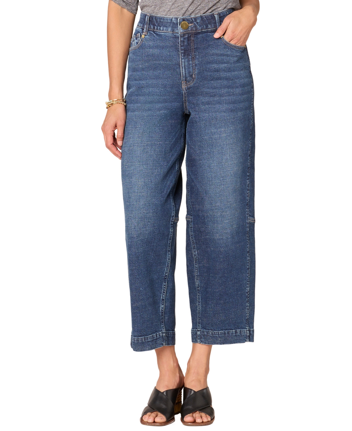 Democracy Petite Solution Skyrise Barrel Leg Jeans