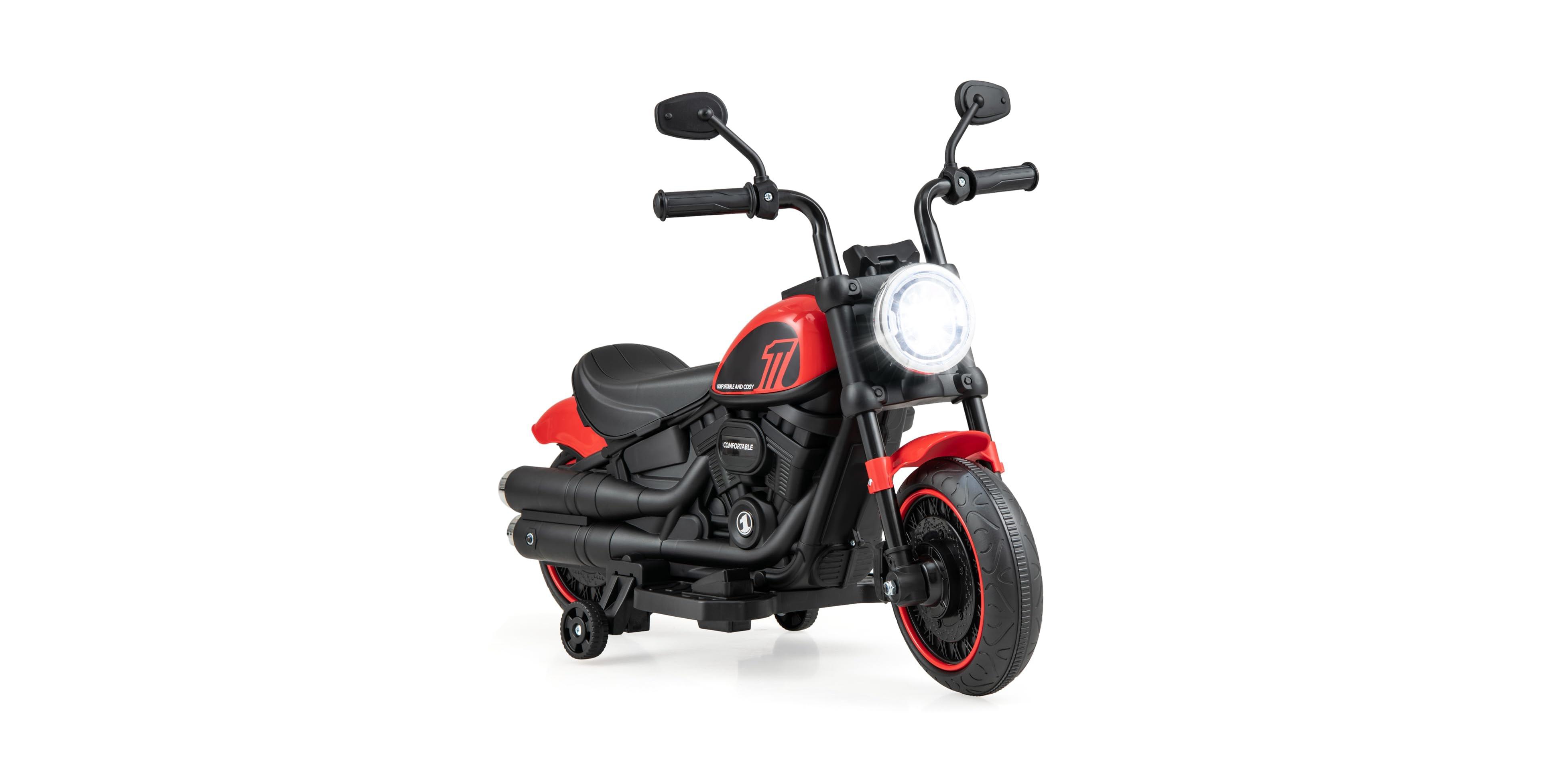 Mecale Kids Electric Motorcycle with Training Wheels and Led Headlights, Ages 18 Months+