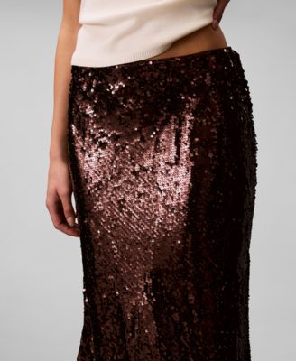 Women's Sequined Midi Skirt