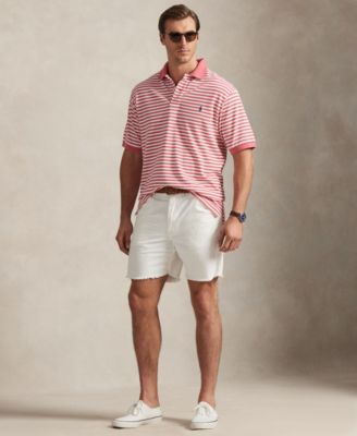 Men's Big & Tall Striped Mesh Polo Shirt