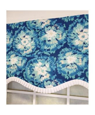 Burst Provance 3" Rod Pocket Lining Luxurious and Elegant Window Treatment Valance 50" x 16" Blue