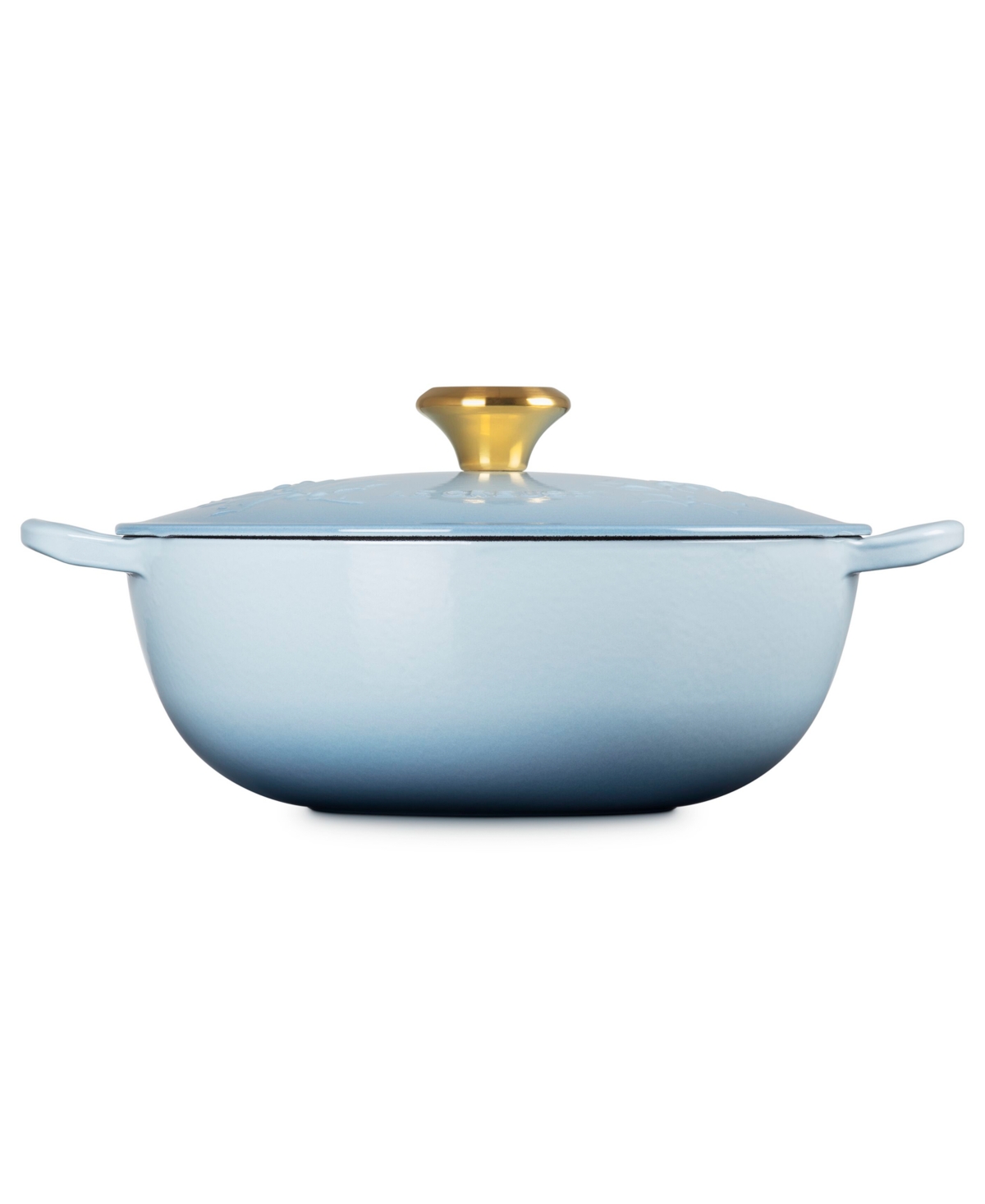Le Creuset Holly Collection Enameled Cast Iron 4.5 Qt. Traditional Chef's Oven With Lid In Blue