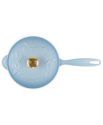 Holly Collection Enameled Cast Iron 2.25-Quart Traditional Saucier with Lid