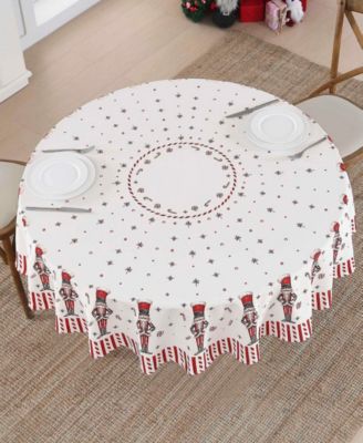 Nutcracker Candy 70" Round Tablecloth