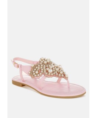 Rag and Co Womens Nayasa Pn Buckle Pearls Flats