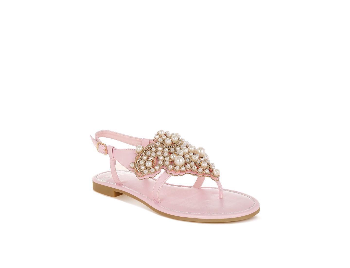 Женские балетки Rag & Co Nayasa Pn Buckle Pearls Flats, цвет: Розовый — фото 4