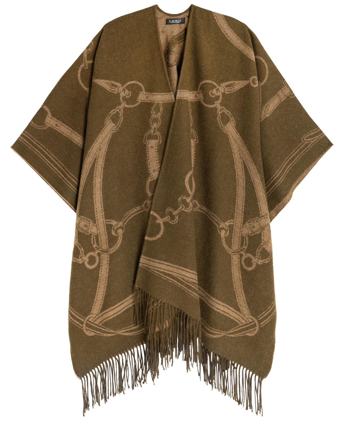 Lauren Ralph Lauren Equestrian Jacquard Oversized Ruana