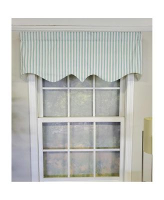 Candy Stripe Regal 3" Rod Pocket Lining Luxurious and Elegant Window Treatment Valance 50" x 17" Spa