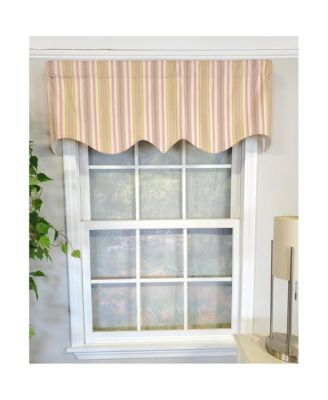 Guava Stripe Regal 3" Rod Pocket Lining Luxurious and Elegant Window Treatment Valance 50" x 17" Pink