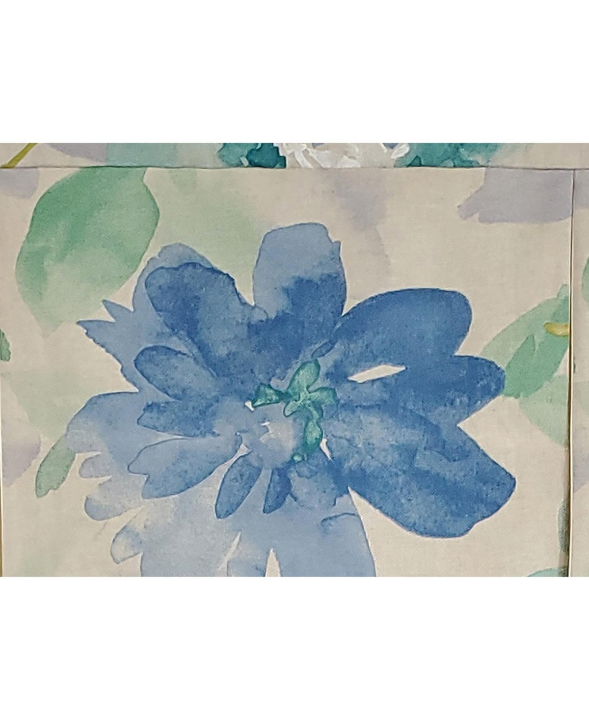 Rlf Home 3" Rod Pocket High Quality Fabric Mantra Pleated Valance for Windows 50" x 17" Azure