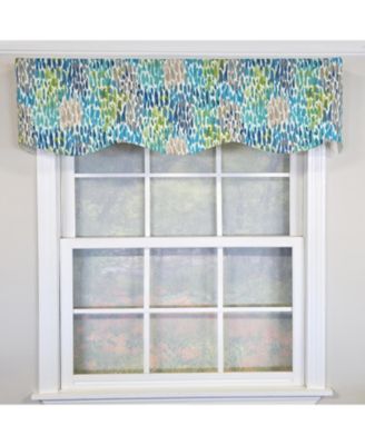 100% Cotton Dazzle Provance With Poly/Cotton Ivory lining Rod Pocket Valance 50" x 17" Blue
