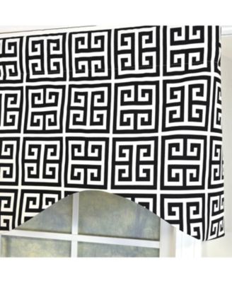 100% Cotton Tower Cornice With Poly/Cotton Ivory lining Rod Pocket Valance 50" x 17" Black