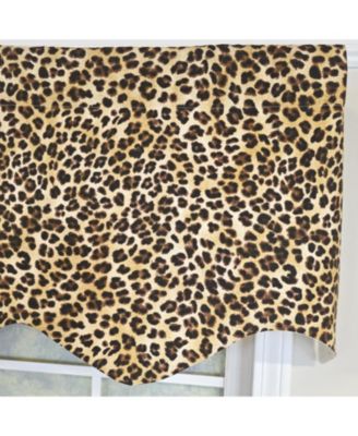 100% Cotton Cheetah Regal  Fully lined Windows Rod Pocket Valance 50" x 17"  Yellow