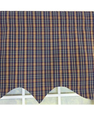 100% Cotton Palermo Regal  Fully lined Windows Rod Pocket Valance 50" x 17"  Navy