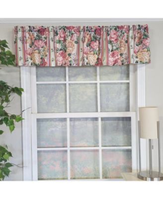 100% Cotton Flower Lane Tailored  Unlined Windows Rod Pocket Valance 68" x 13"  Multi