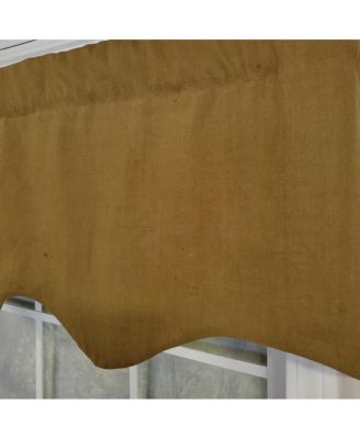 Linen Slub Regal 3" Rod Pocket Lining Luxurious and Elegant Window Treatment Valance 50" x 17" Coffee