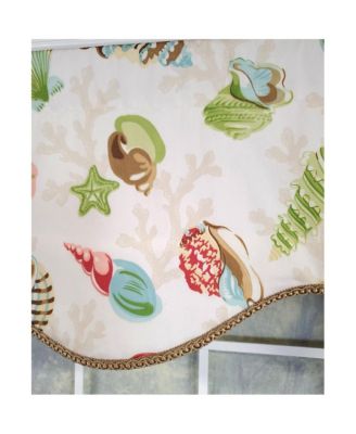 Bay Beach Cornice 3" Rod Pocket Lining Luxurious and Elegant Window Treatment Valance 50" x 17" Multi