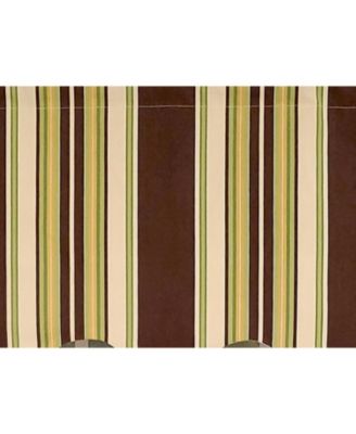 3" Rod Pocket High Quality Fabric Aurelia Stripe Regal Valance for Windows 50" x 17" Brown