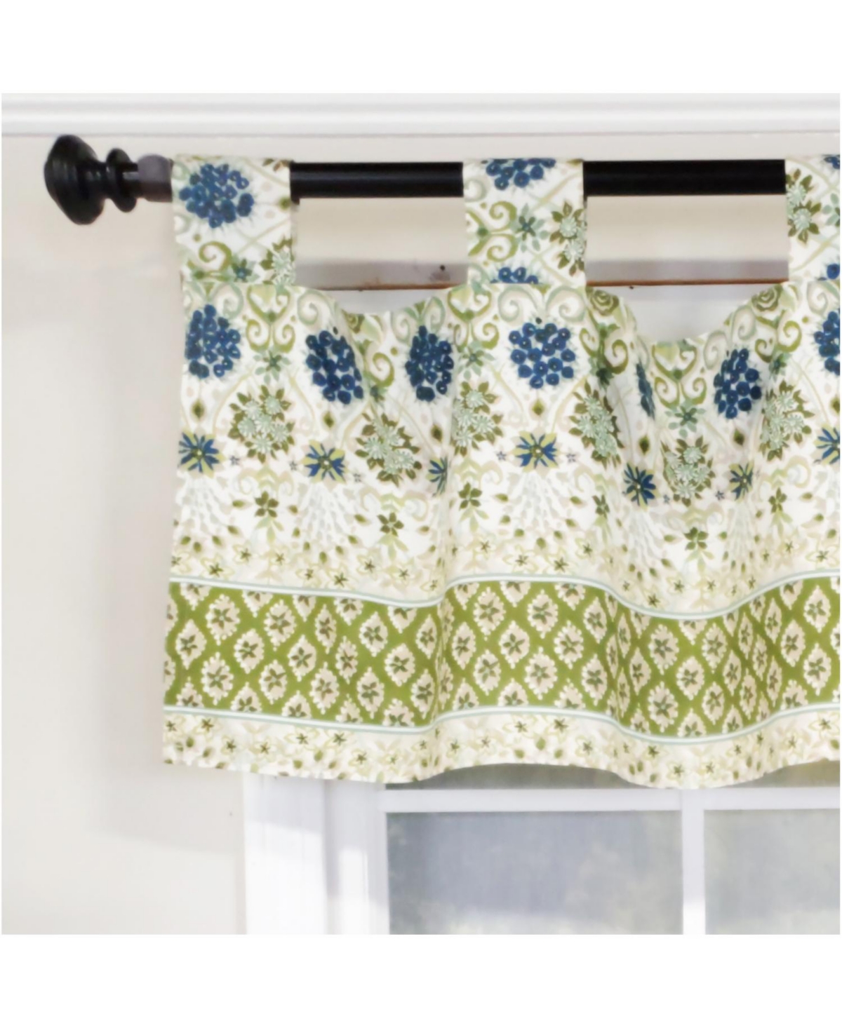 Rlf Home 4" Top Tab High Quality Fabric Viviana Tab Valance for Windows 50" x 16" Natural